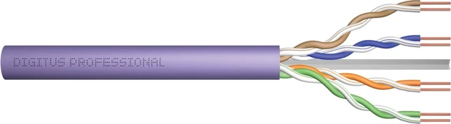 Wire | U/UTP | 4x2x23AWG | 6a | wire | Cu | LSZH | blue | 305m | CPR: Dca