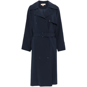 Paltas moterims, Mėlyna, Dolman belted trench