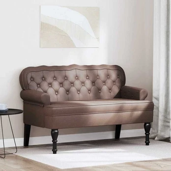 Česterfildo suolas Ruda 119.5 x 64.5 x 75 cm Dirbtinė oda