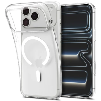 Dėklas Spigen LIQUID CRYSTAL MagSafe iPhone 17 Pro / 18 Pro SKAIDRUS/Baltas