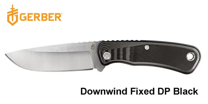 Peilis Gerber Downwind Fixed DP Black TLT išsiuntimas 2-4 d.