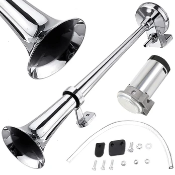 Verk Group Pneumatic blaker 150db fanfare chrome chrome compressor 12v