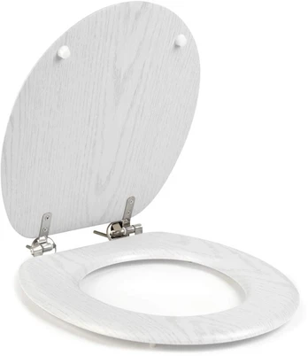 Beldray LA00000073WHTEU7 Wooden Toilet Seat