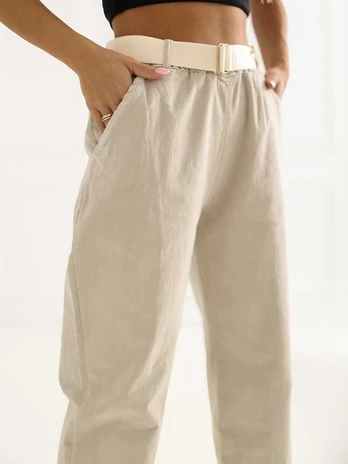 Italy Moda Kelnės-IT-SP-26016.85-smėlio spalva