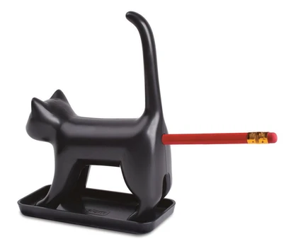Winkee - Pencil sharpener - Sharp end Cat Black with sound - Black