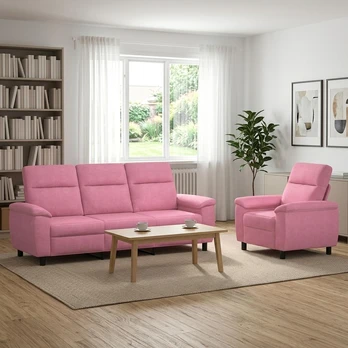 Sofa Sofos komplektas 2 vnt. Rožinė Audinys