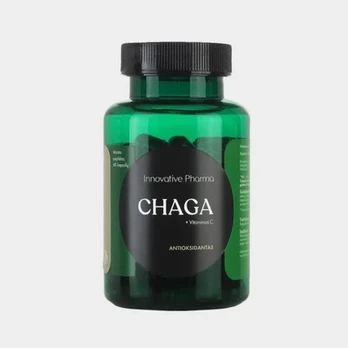 Innovative Pharma Baltics CHAGA + Vitaminas C, 60 kaps.