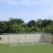 Lauko voljeras šunims, sidabrinis, 8x4x2m, plienas kaina