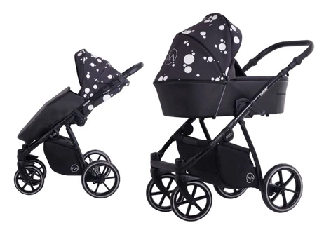 Universalus vežimėlis Lonex Pax Fresh 3in1 10, Black Balls