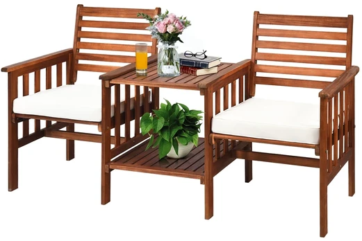 Dvivietė sofa ir kavos staliukas 3 vnt.