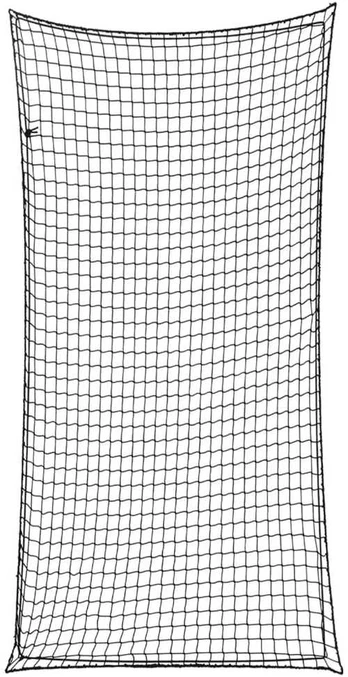 Priekabos tinklas su elastine virve, juodas, 4x2m, PP