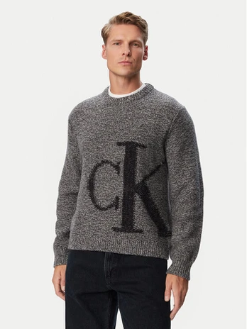 Calvin Klein Jeans Megztinis LV04RH311G Pilka Regular Fit