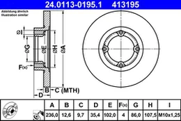 ATE 24.0113-0195.1 Brake Disc kaina