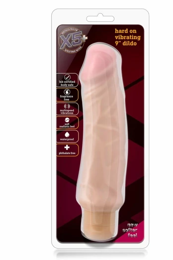 Blush X5 Plus Vibrating Intimate Device Beige 23.4cm Multi-Speed Waterproof