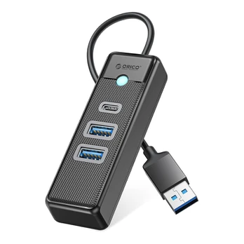 Orico Hub USB to 2x USB 3.0 + USB-C, 5 Gbps, 0.15m (Black)