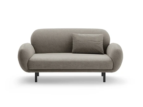 Boucle Sofa, "Poppy", 2 Seats, 148x72x82, Grey