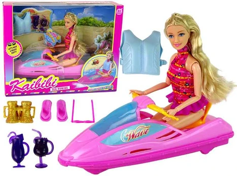 Lėlė su motorine valtim rinkinys