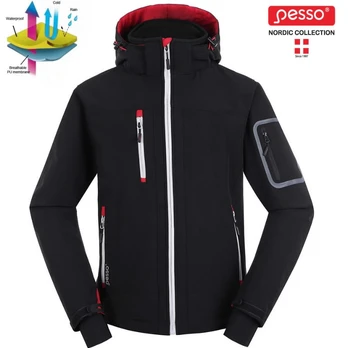 Striukė Softshell su gobtuvu Acropolis, juoda XL, Pesso