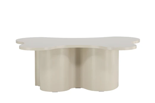 Flow Sofa Table 120x80x45 cm - MDF with Beige PU Lacquer Painting
