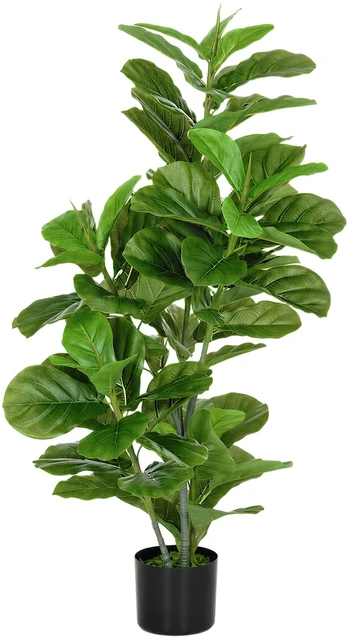 Aosom Dirbtinis fikusas, 110 cm, žalias, su vazonu