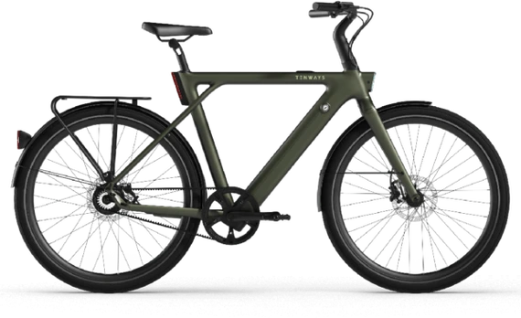 Dviratis 28" elektrinis Tenways CGO009 250Wh vyr. žalias