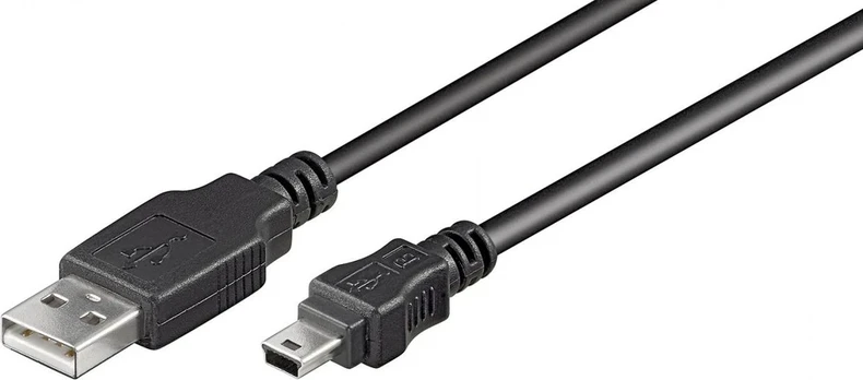Kabelis USB Goobay USB-A - miniUSB 5 m Juodas (50769)