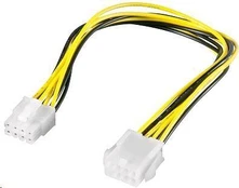 PremiumCord ATX/EPS 8 kontaktų – ATX/EPS 8 kontaktų, 0,28 m, Geltonas (kn20)