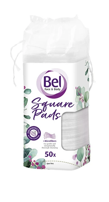 Bel Square makeup remover pads Face & Body Cosmetic 50 pcs Moterims