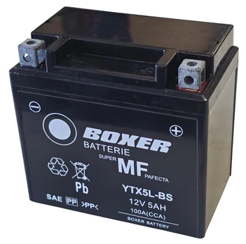 Akumuliatorius Boxer YTX5L-BS 12V 5Ah 100A