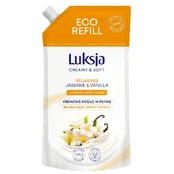 Skystas muilas Luksja papildymas JASMINE AND VANILLA 400ml kaina