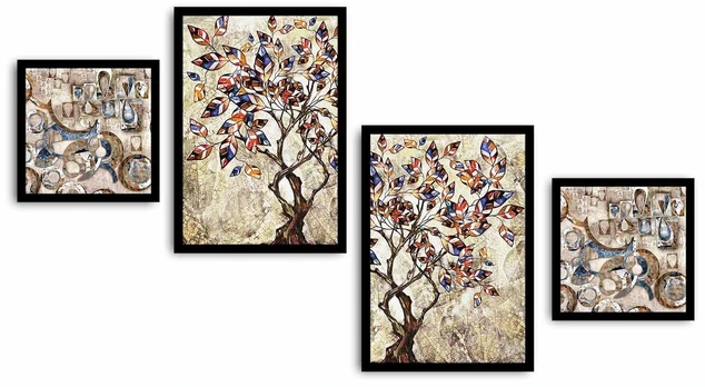 Paveikslas Wallity 4PSCT-04, 30 cm x 30 cm, 4 vnt.