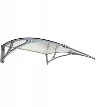 Stogelis virš durų Metal-gum, 150x100 cm, pilkas