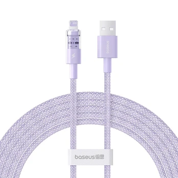 Baseus Gem USB to IP 2.4A fast charging cable 2 m Violetinė