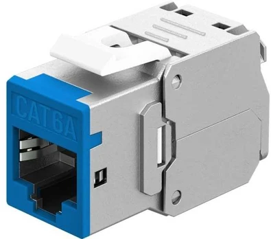 Goobay Keystone modulis RJ45 CAT 6A, STP, plonas, mėlynas