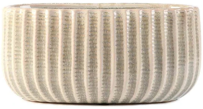 Pot&Deco Keraminis vazonas, ovalus, žalias, 26,5x14 x 12(A) cm