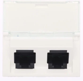 Legrand MoSAIC PC lizdas, dvivietis, RJ45, 5E, UTP, baltas (076502)