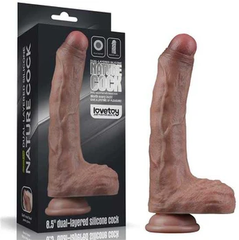 LoveToy 8,5 colio dvisluoksnis silikoninis varpa