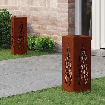 Saulės LED šaligatvio šviesa 2 pcs Corten plienas