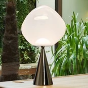 Tom Dixon LED stalo lempa „Melt Cone Fat“, opalas/sidabras, 47 cm