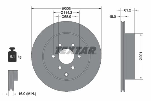 TEXTAR 92296403 Brake Disc