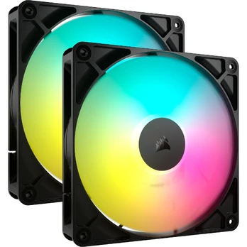 Corsair RS ARGB PWM Lüfter - 2er Pack, 140 mm, juodas