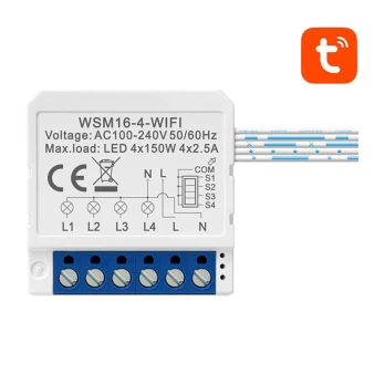 Avatto 4 kanalų Wifi relė WSM16-W4 TUYA