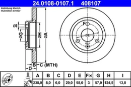 ATE 24.0108-0107.1 Brake Disc kaina