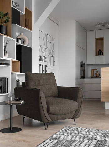 Fotelis Silva, beige, audinys Vero 18