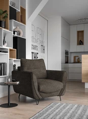 Fotelis Silva, beige, audinys Vero 18 kaina
