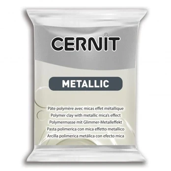 Modeliavimo pasta - Cernit - Sidabrinė - 56g - Metalinė - Kietėja orkaitėje