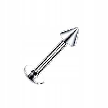 Sidabrinis Labret Pirsingas su Kūgiu Helix Lobe 1,2/8/3