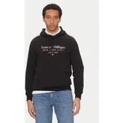 Tommy Hilfiger Džemperis Center Stack MW0MW38672 Juoda Regular Fit