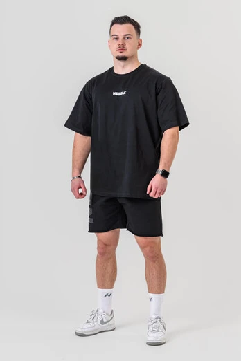 Nebbia Essentials Unisex Oversize Marškinėliai, Juodi M, M