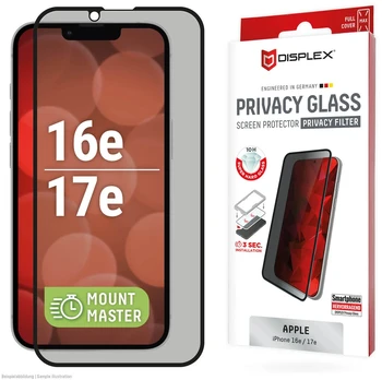 E.V.I DISPLEX Privacy Glass MountMaster Apple iPhone 16e / 17e